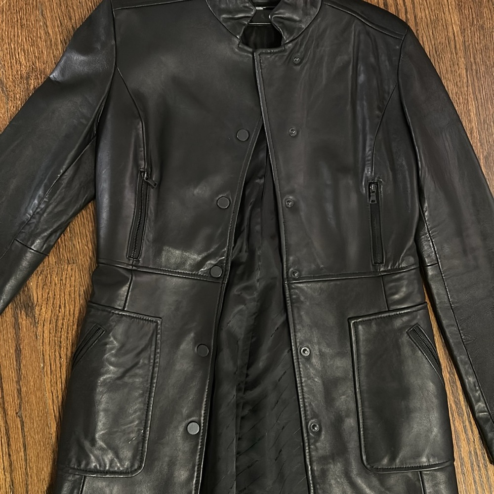 Women’s 100% shell leather Kenneth Cole Reaction jacket XS - Picture 3 of 6